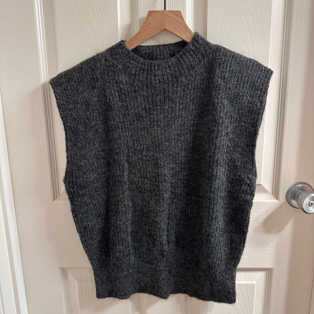 Banana Republic Charcoal Knit Sweater Vest